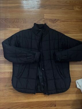 Black Quilted Puffer Jacket